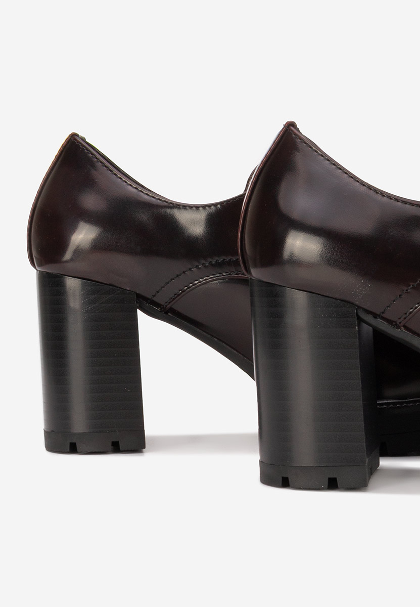 Bordové dámske poltopánky Pluvina