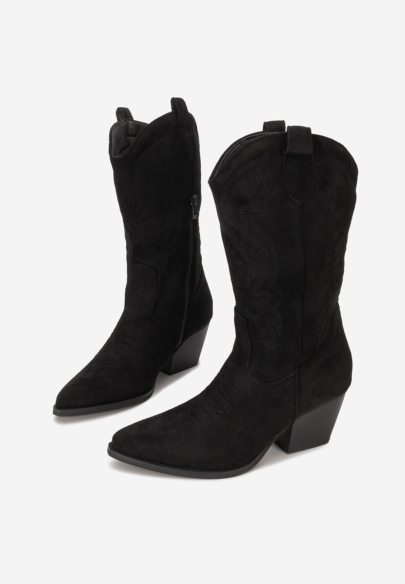 Čierne kovbojské čižmy Savelis