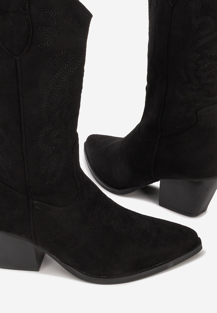 Čierne kovbojské čižmy Savelis