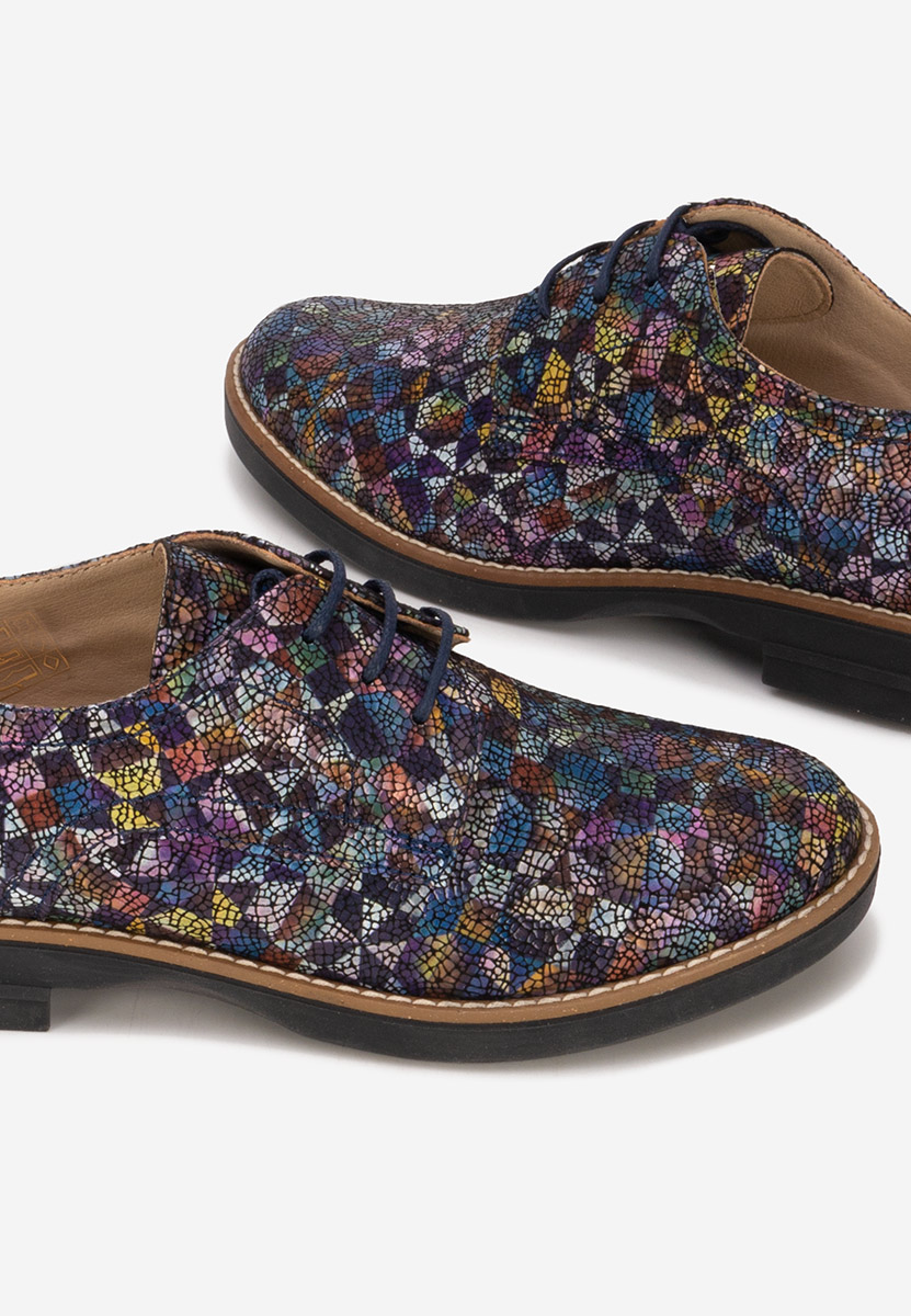 Farebné kožené derby dámske Otivera V18