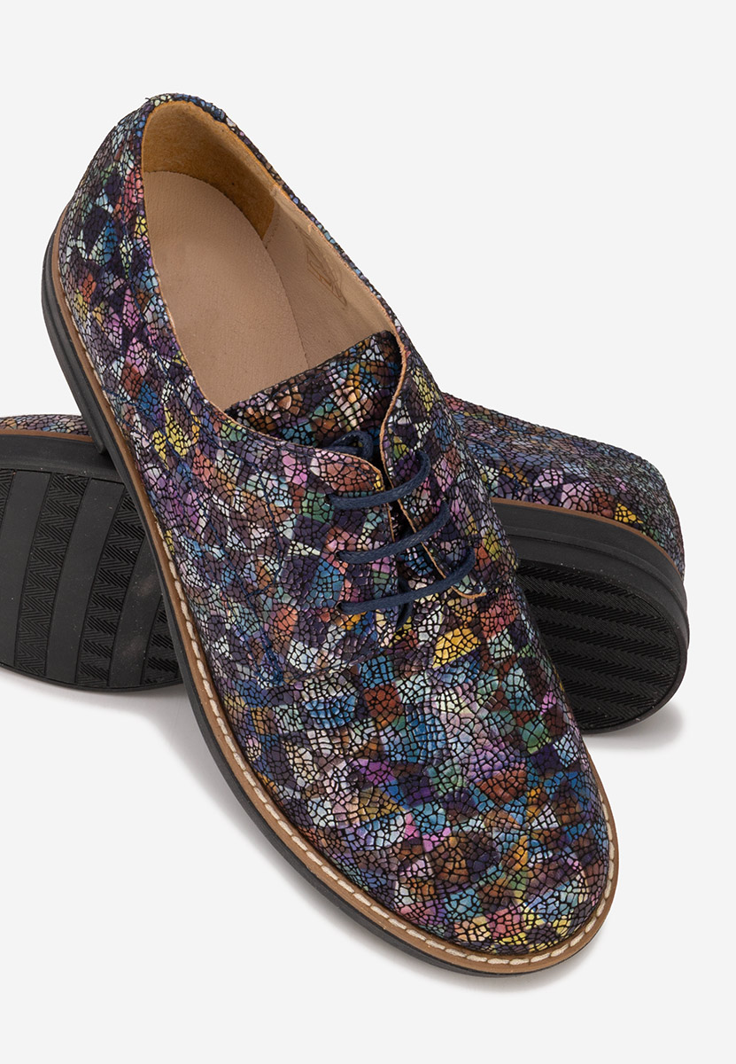 Farebné kožené derby dámske Otivera V18