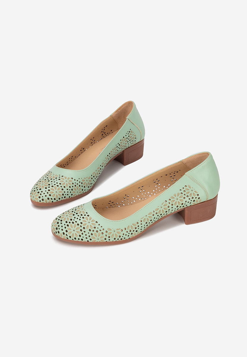 Tyrkysové kožené lodičky Admire