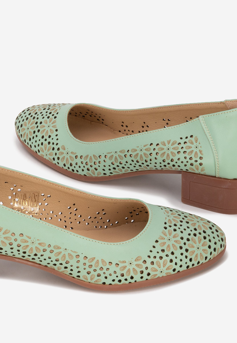 Tyrkysové kožené lodičky Admire