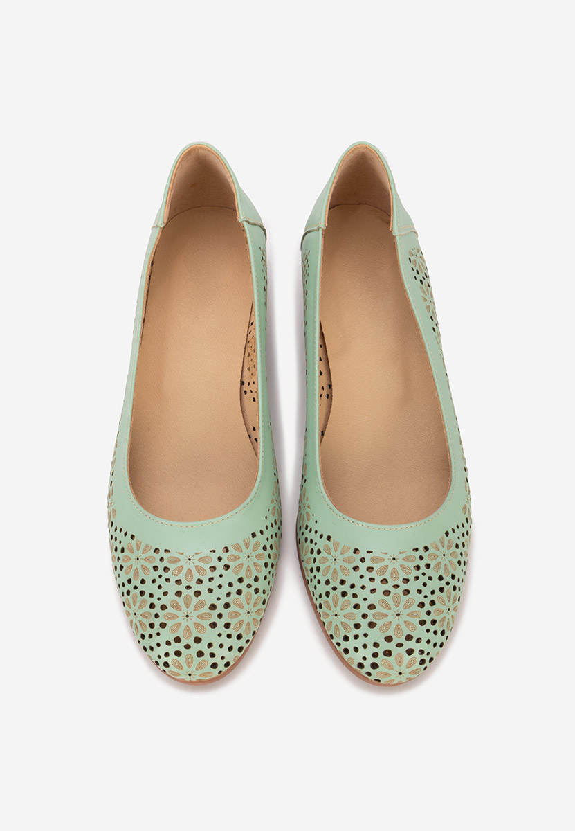 Tyrkysové kožené lodičky Admire