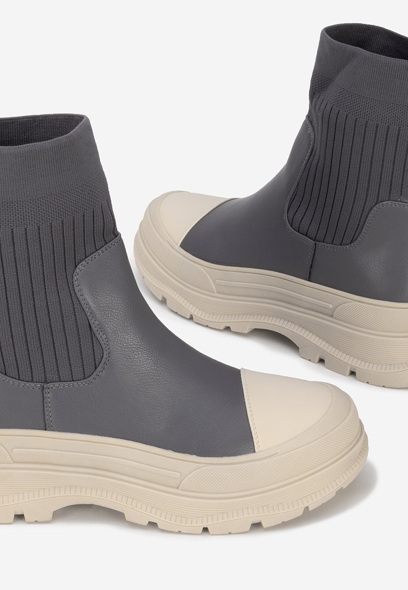 Sivé dámske sneakersy Avalini