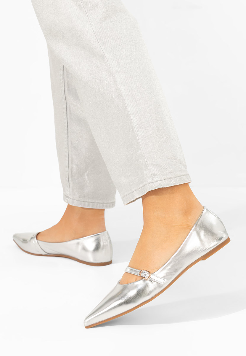 Strieborné balerínky Izaura