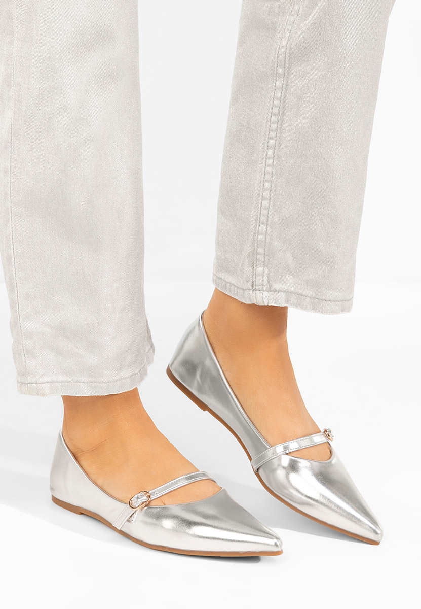 Strieborné balerínky Izaura
