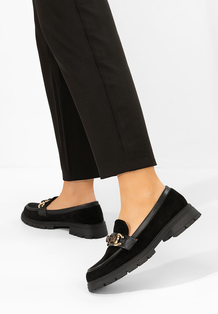 Čierne mokasíny dámske Amberlin