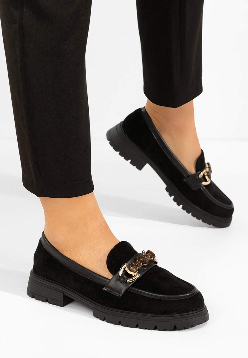 Čierne mokasíny dámske Amberlin