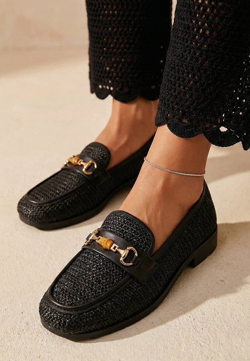 Čierne mokasíny dámske Krystina