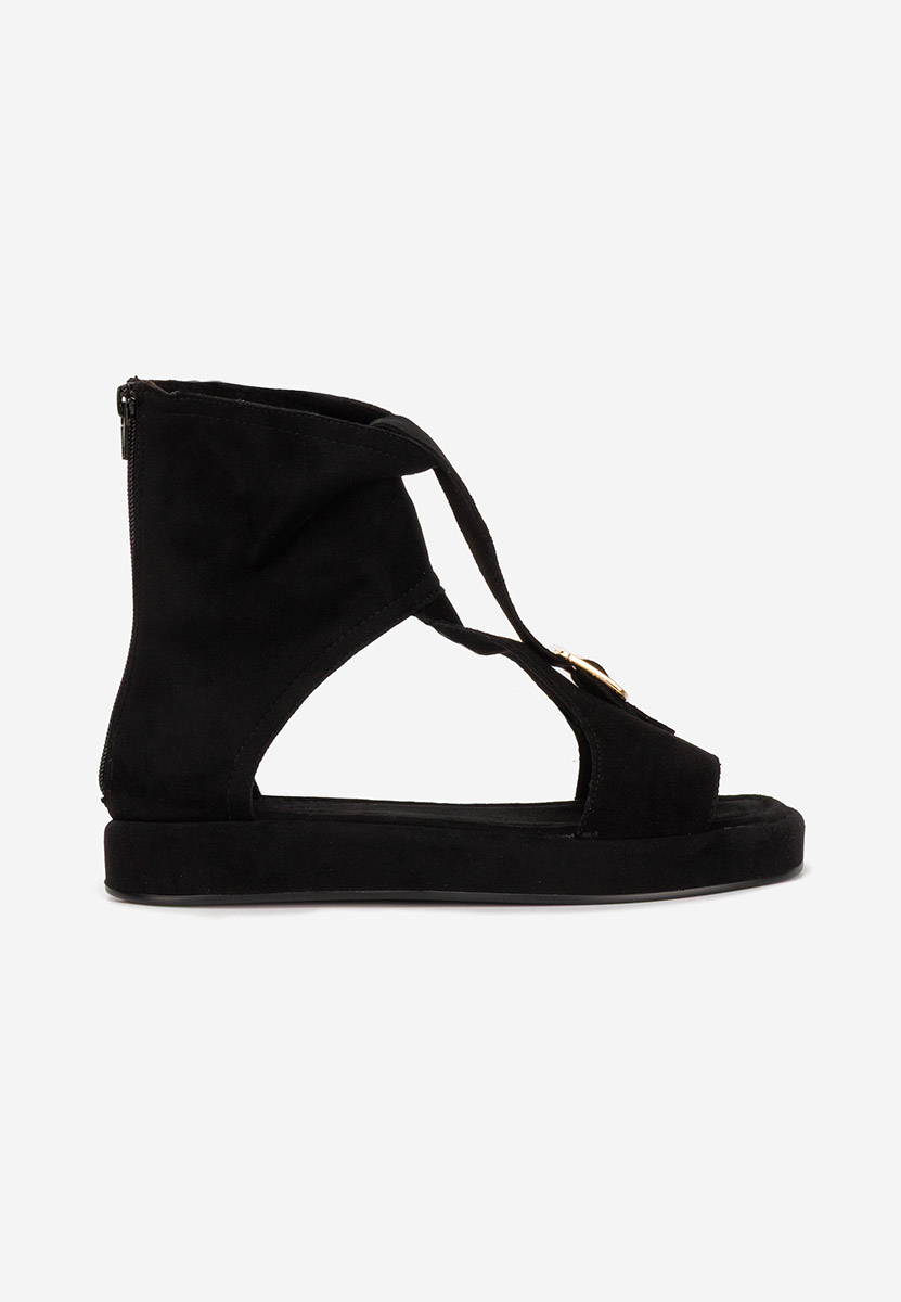 Čierne dámske nízke sandále Petria