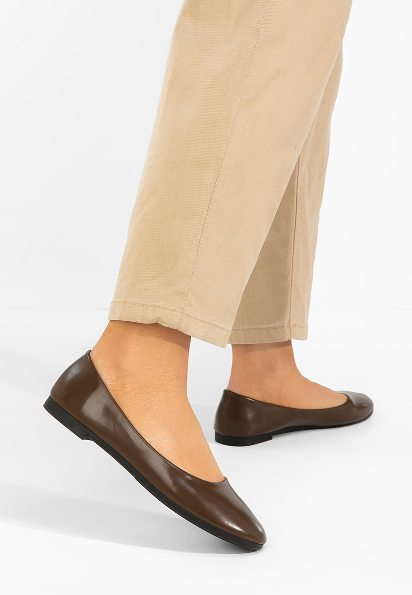 Hnedé balerínky Zoenia