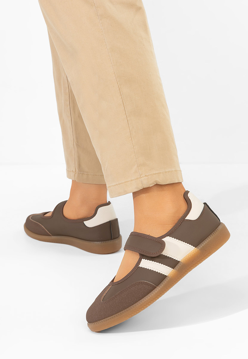 Hnedé sportove balerinky Elisio