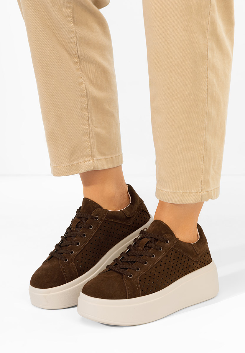 Hnedé tenisky na platforme Siminia