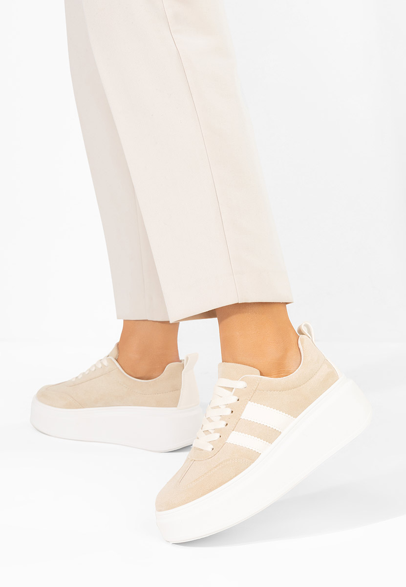 Béžové tenisky na platforme Semana