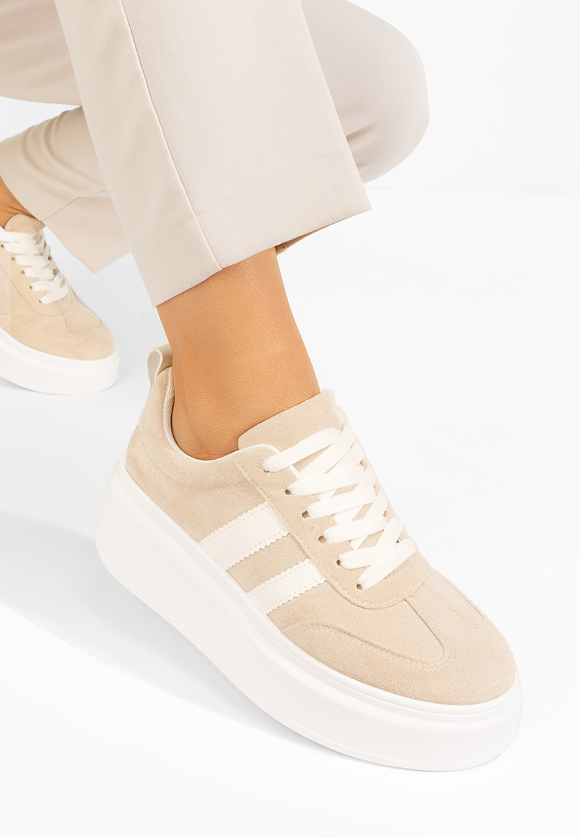 Béžové tenisky na platforme Semana