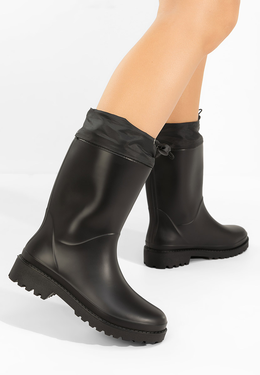 Čierne dámske gumáky Zunaira
