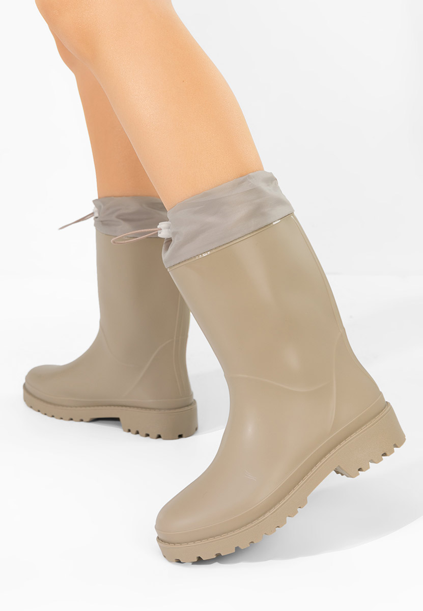 Béžové dámske gumáky Zunaira