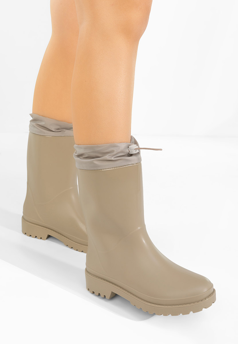 Béžové dámske gumáky Zunaira
