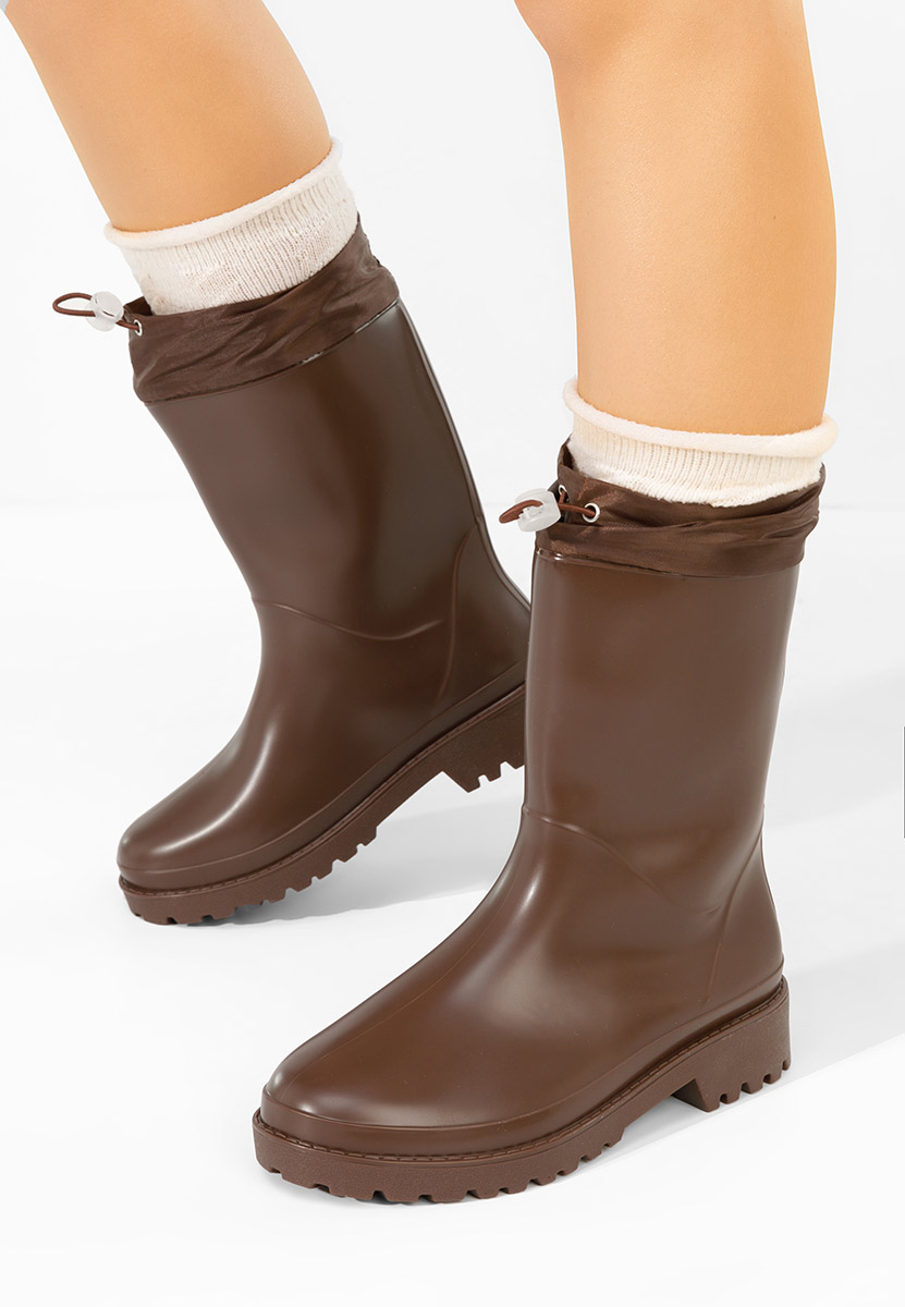 Hnedé dámske gumáky Zunaira