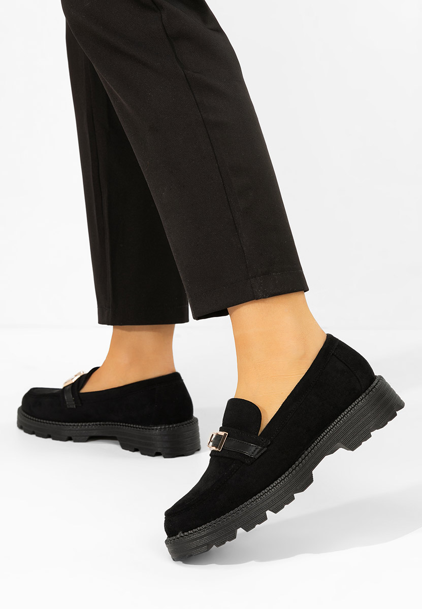 Čierne mokasíny dámske Katiana