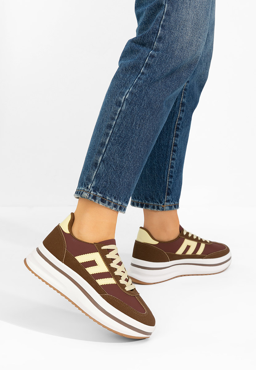 Hnedé tenisky na platforme Jesie