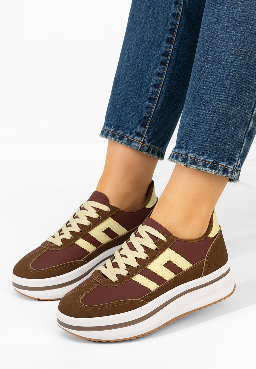 Hnedé tenisky na platforme Jesie