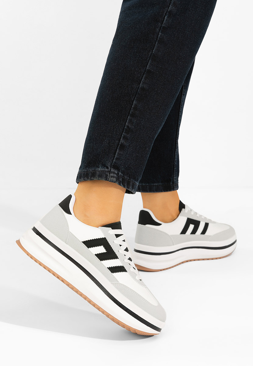 Biele tenisky na platforme Jesie