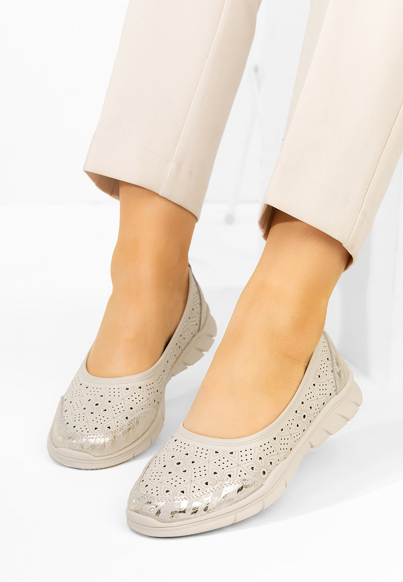 E-shop Béžové kožené espadrilky Giustina