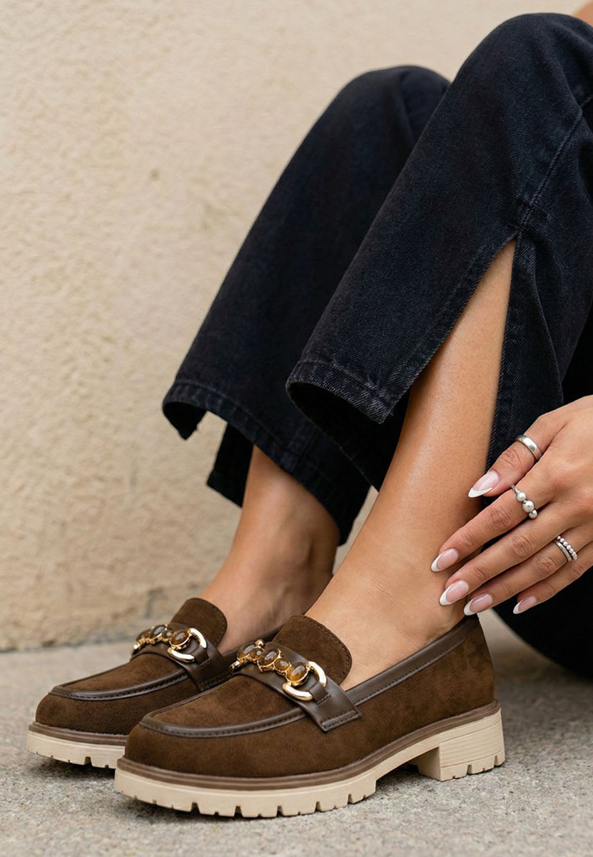 Hnedé mokasíny dámske Amberlin