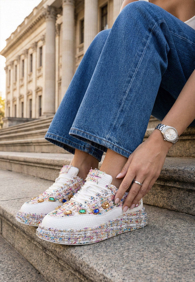 Farebné tenisky na platforme Daneta