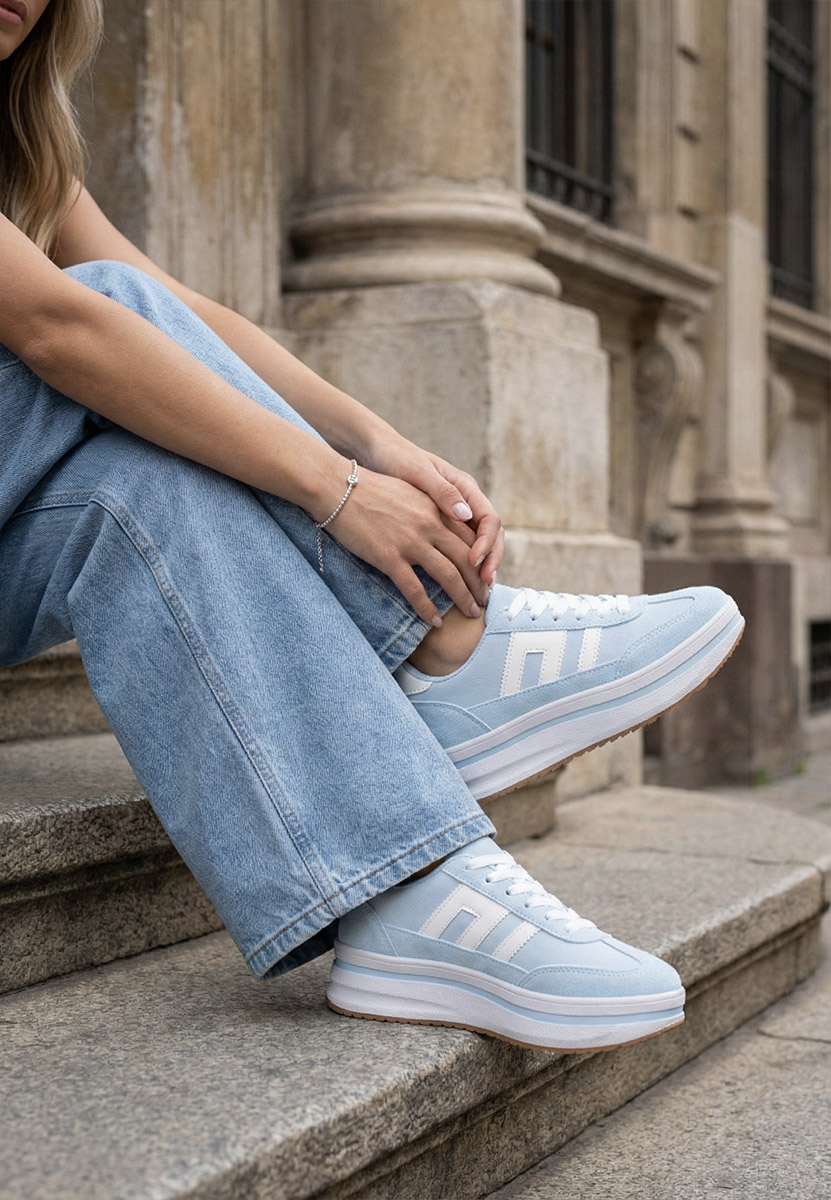 Modré tenisky na platforme Jesie