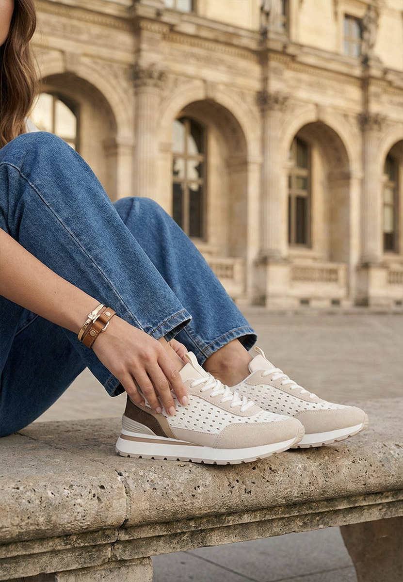 Béžové dámske tenisky Zenada