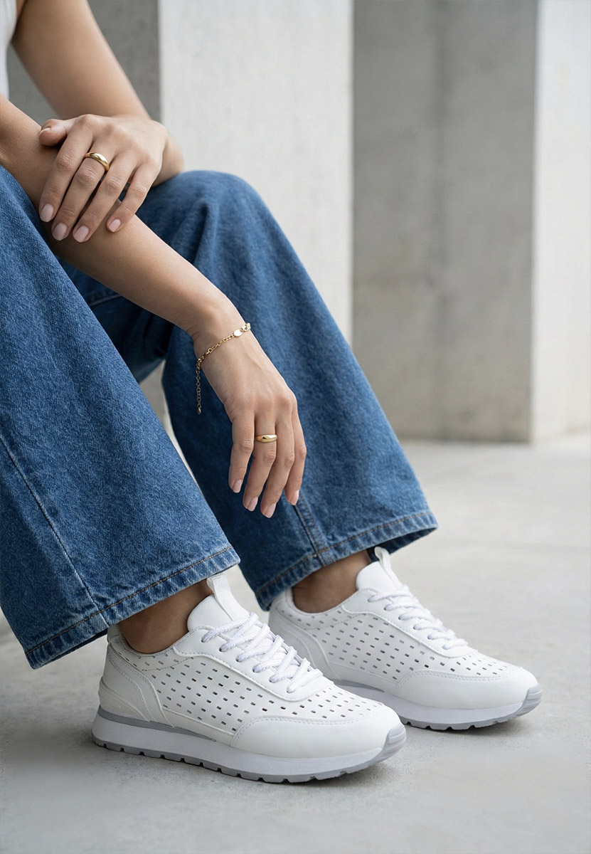 Biele dámske tenisky Zenada