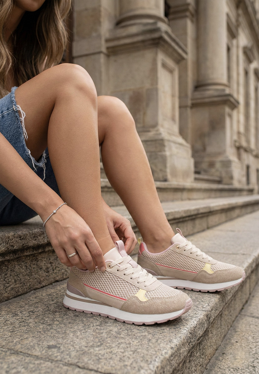 Béžové dámske tenisky Helenia