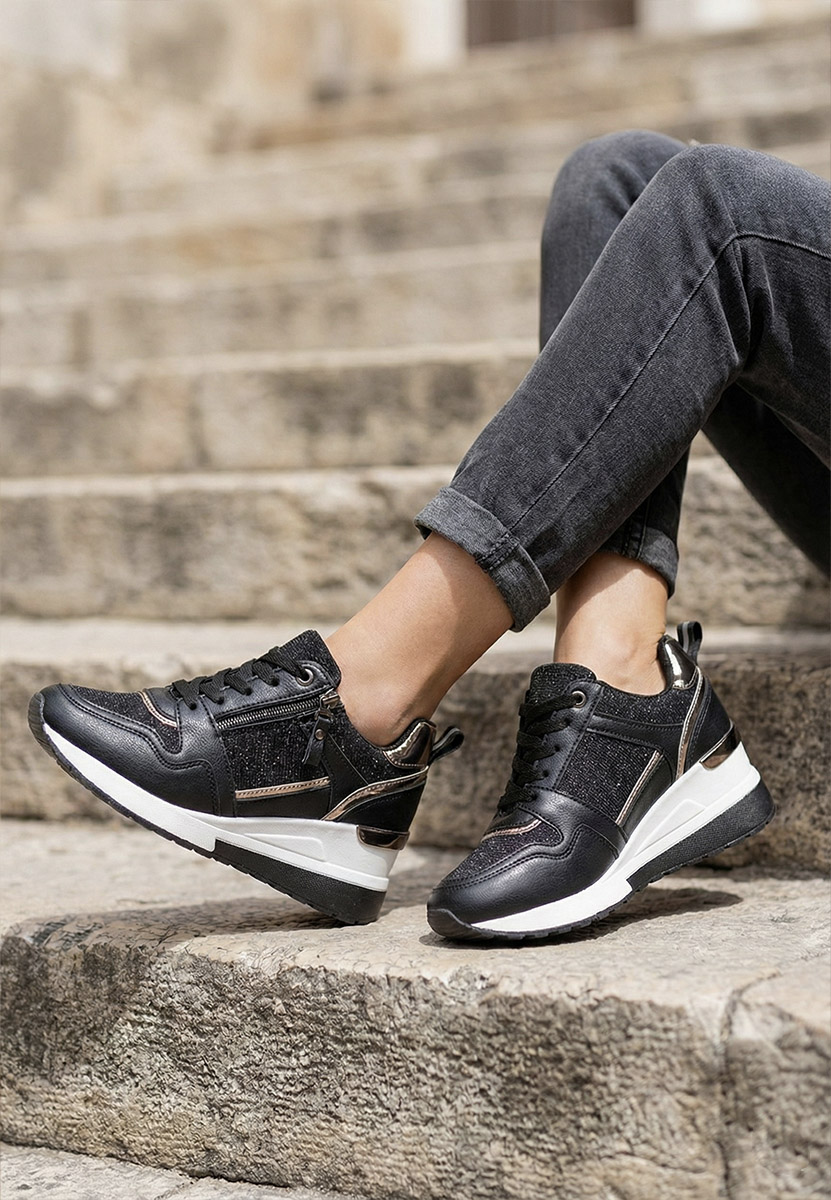 Čierne dámske tenisky Rafina V2