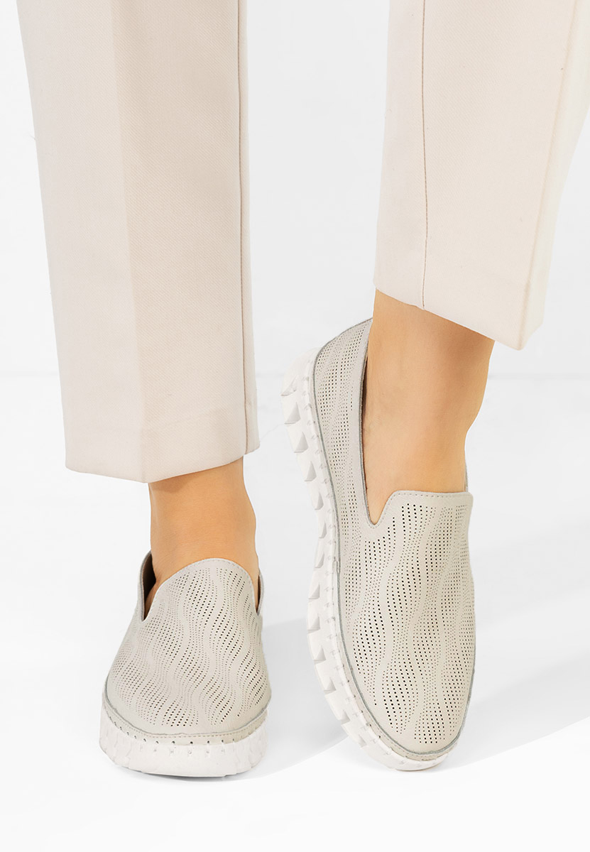 E-shop Béžové kožené espadrilky Jolina