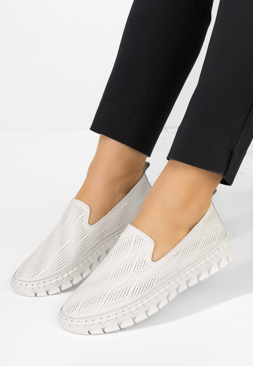 E-shop Biele kožené espadrilky Jolina