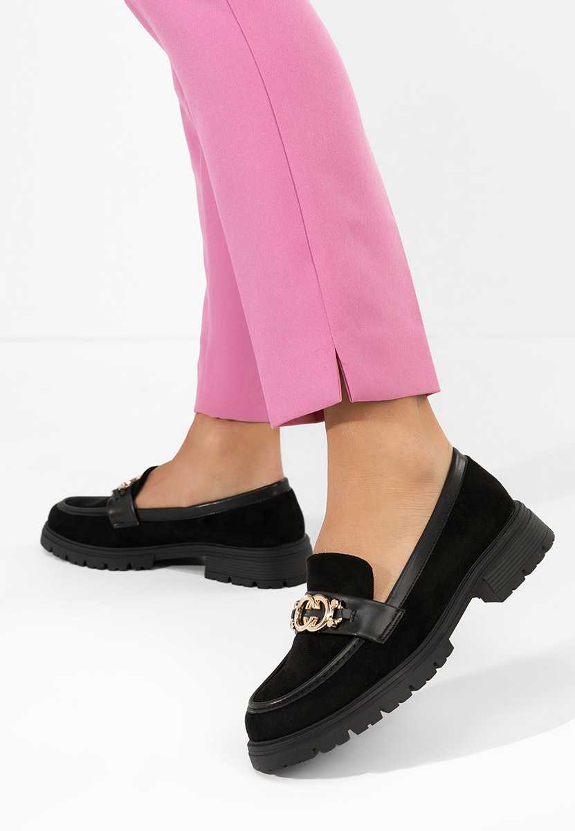 Čierne dámske mokasíny Lenisia