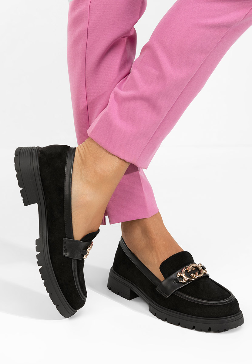 Čierne dámske mokasíny Lenisia