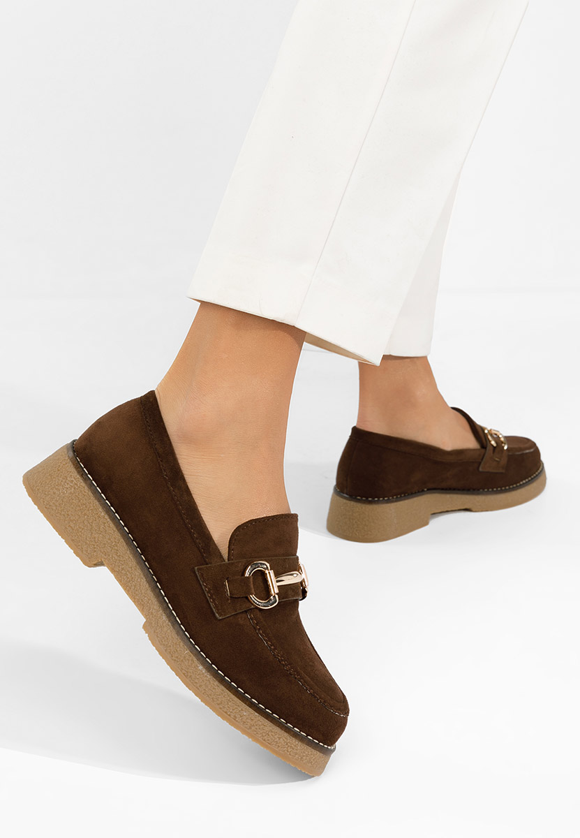 Hnedé mokasíny dámske Ylenia