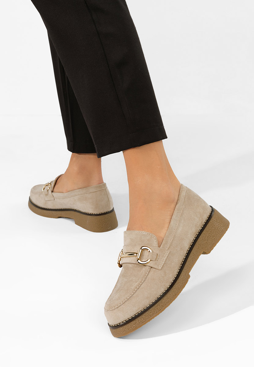 Béžové mokasíny dámske Ylenia