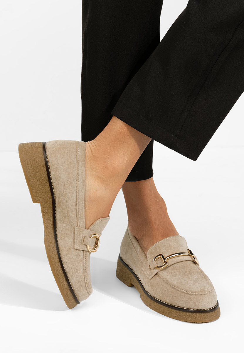 Béžové mokasíny dámske Ylenia