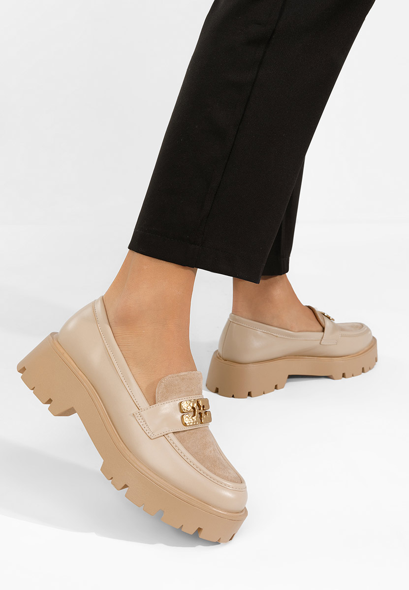 Khaki mokasíny dámske Karamela