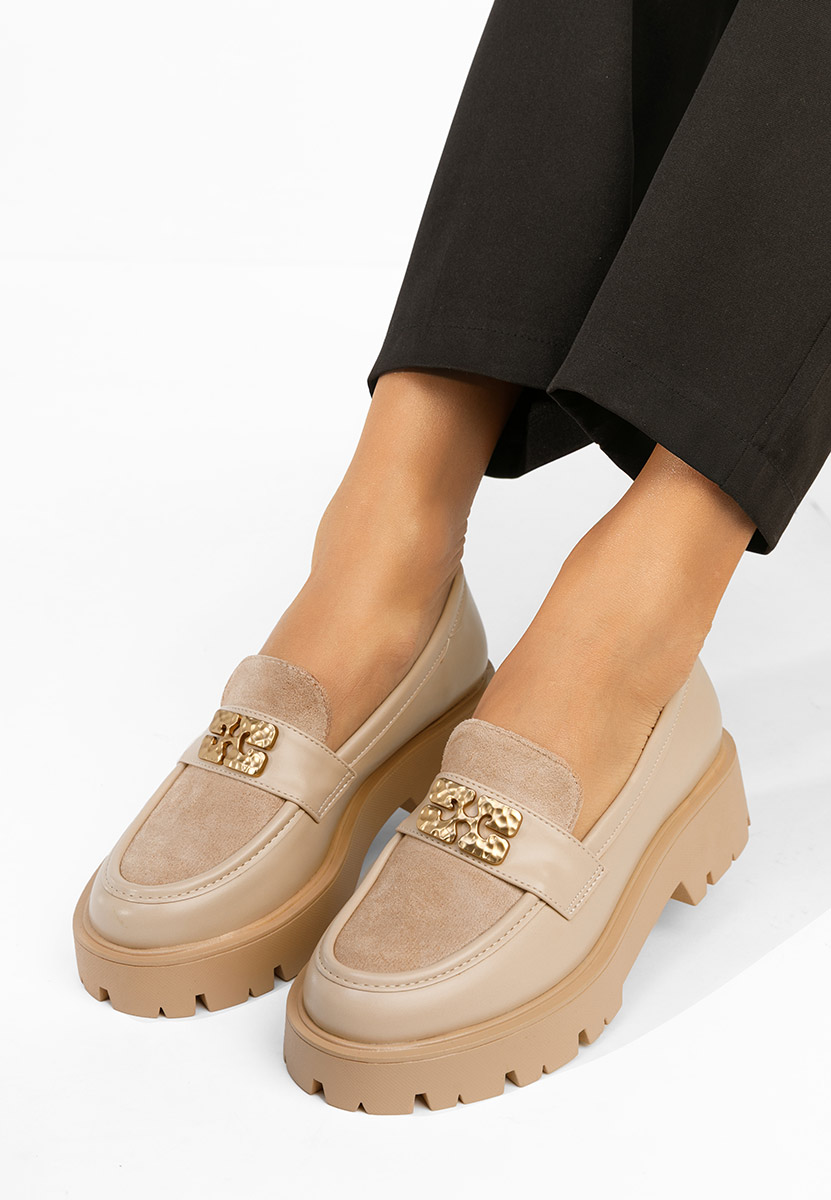 Khaki mokasíny dámske Karamela