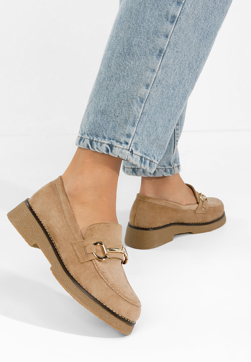 Khaki mokasíny dámske Ylenia