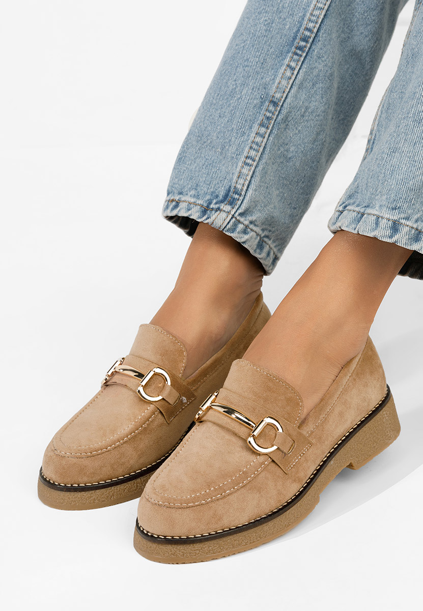 Khaki mokasíny dámske Ylenia