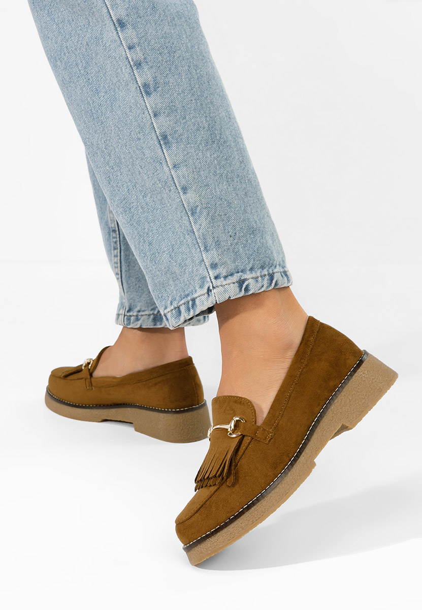 Hnedé mokasíny dámske Kemily V2