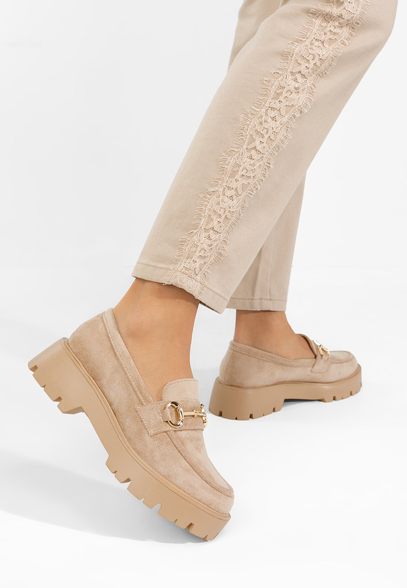 Béžové mokasíny dámske Belvina