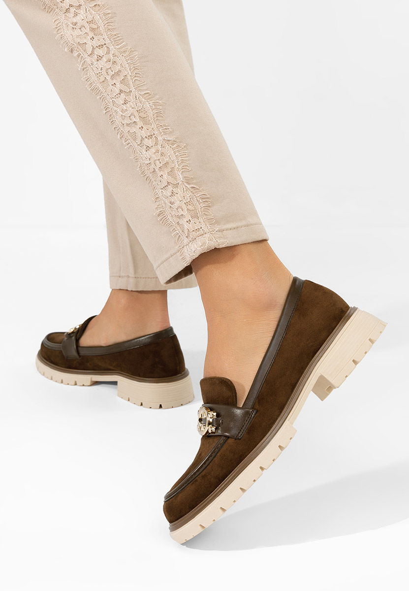 Hnedé dámske mokasíny Lenisia
